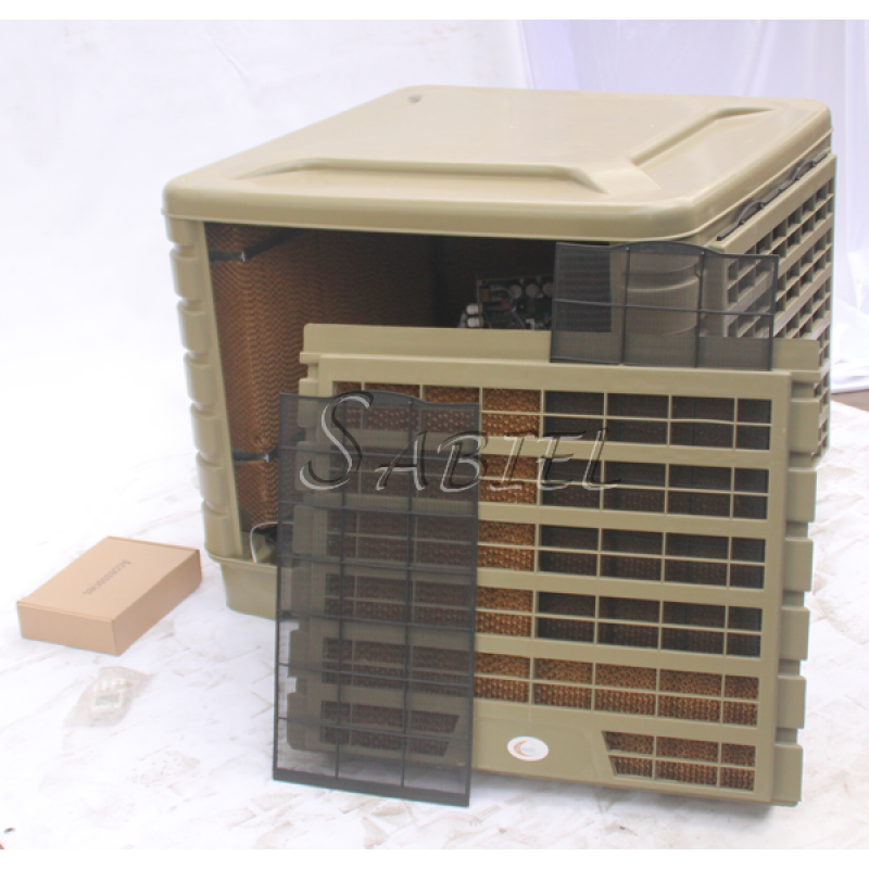 Охладитель-увлажнитель воздуха испарительный SABIEL D180ALM с нижней подачей, LED пультом, гигростатом, контроллер MODBUS